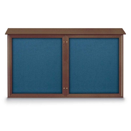 United Visual Products Open Faced Traditional Rounded Corkboard UV646ARC-SATIN-CINNABA